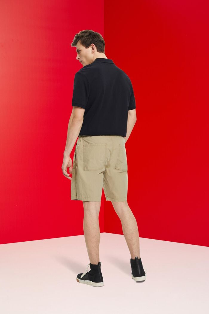 Leichte Shorts im Washed-Look, BEIGE, detail image number 3