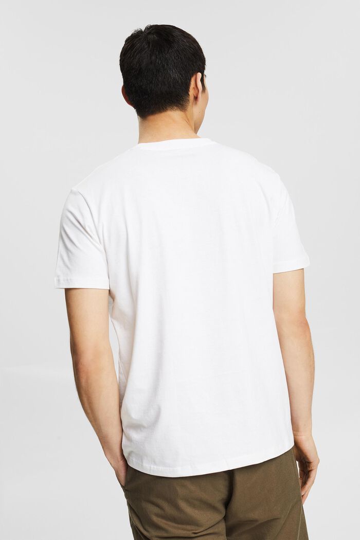 Jersey-T-Shirt mit Print, Bio-Baumwolle, WHITE, detail image number 3