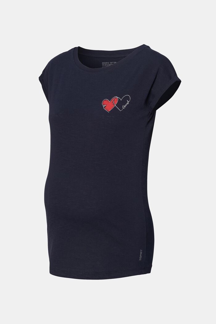 T-Shirt mit Herz-Print, Bio-Baumwolle
