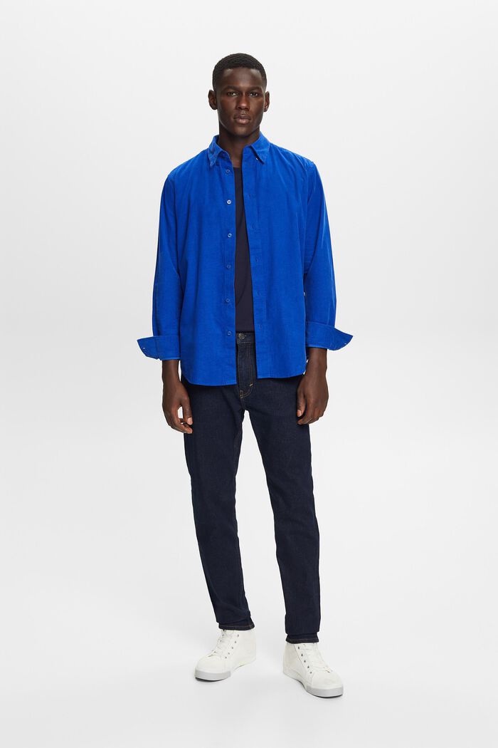 Hemd aus Cord, 100% Baumwolle, BRIGHT BLUE, detail image number 4