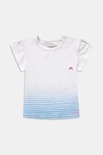 T-Shirt mit Print, Organic Cotton, WHITE, overview