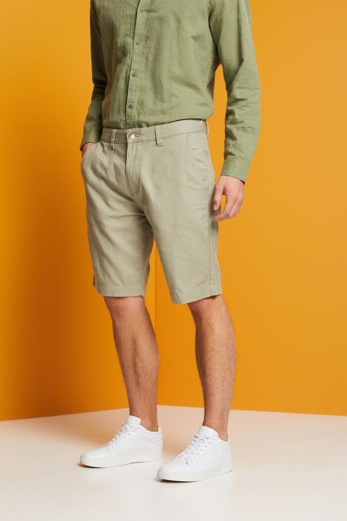 Shorts im Chino-Stil, LIGHT GREEN, detail image number 0