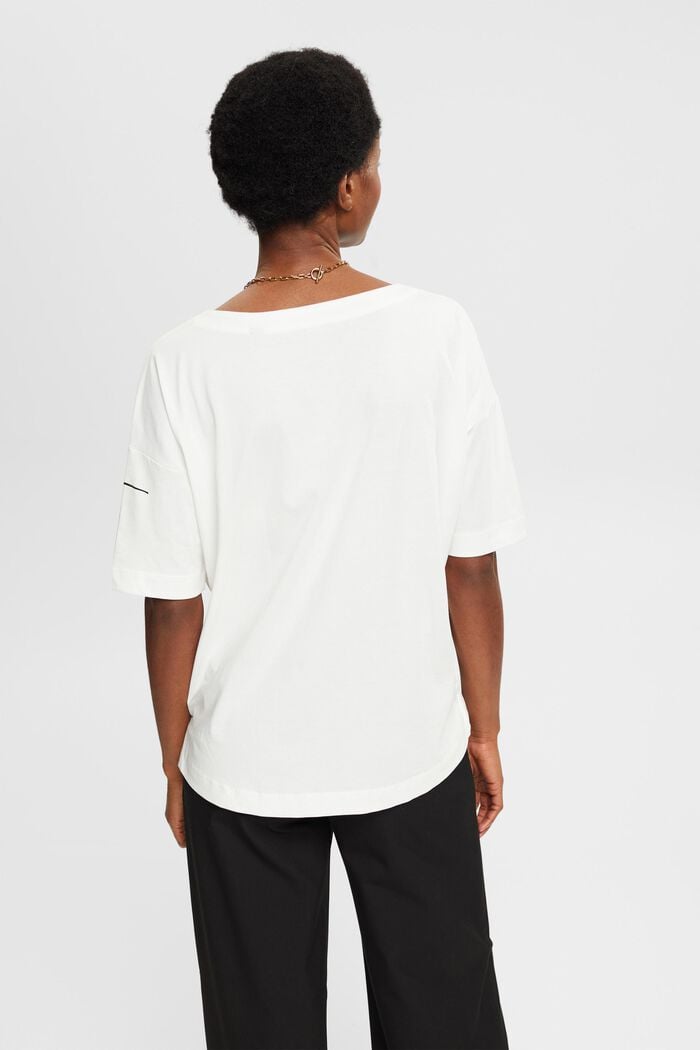 T-Shirt mit Print, OFF WHITE, detail image number 4