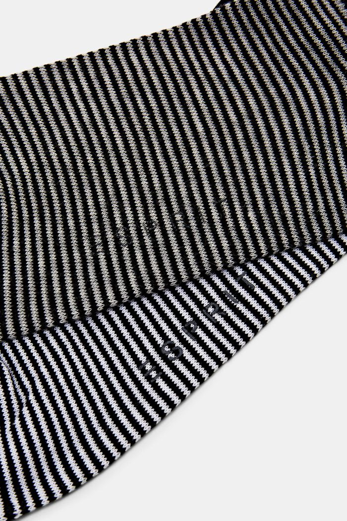 2er-Set Knöchelhohe Socken im Streifendesign, BLACK, detail image number 2