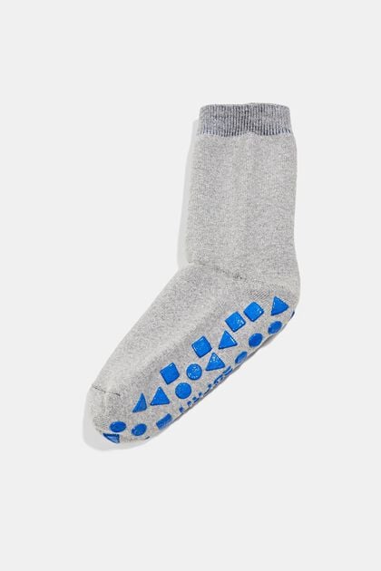 Anti-Rutsch-Socken aus Bio-Baumwoll-Mix, LIGHT GREY, overview