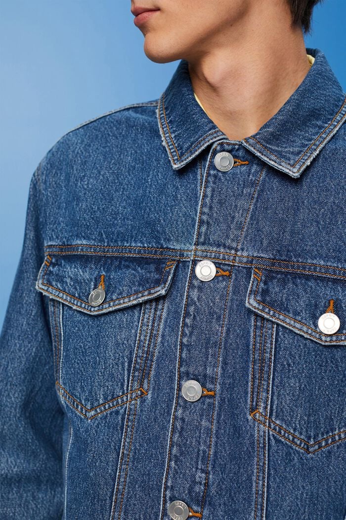 Jeansjacke aus nachhaltiger Baumwolle, BLUE MEDIUM WASHED, detail image number 2