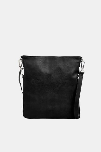 Flap Over-Bag in Leder-Optik, BLACK, overview
