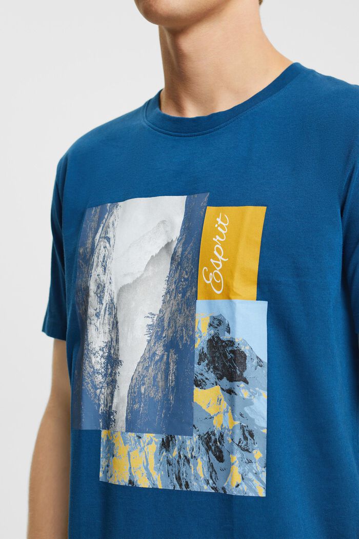 T-Shirt mit Print, PETROL BLUE, detail image number 2