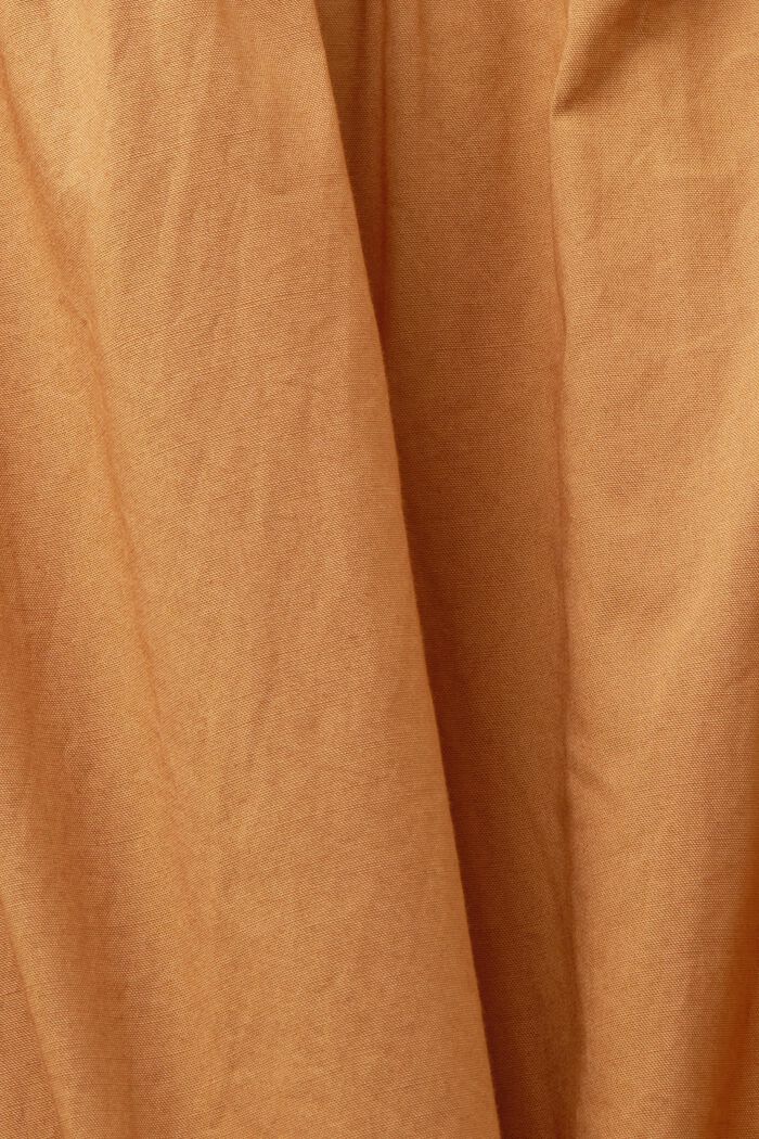 Hemdblusenkleid mit Bindegürtel, 100 % Baumwolle, CARAMEL, detail image number 5