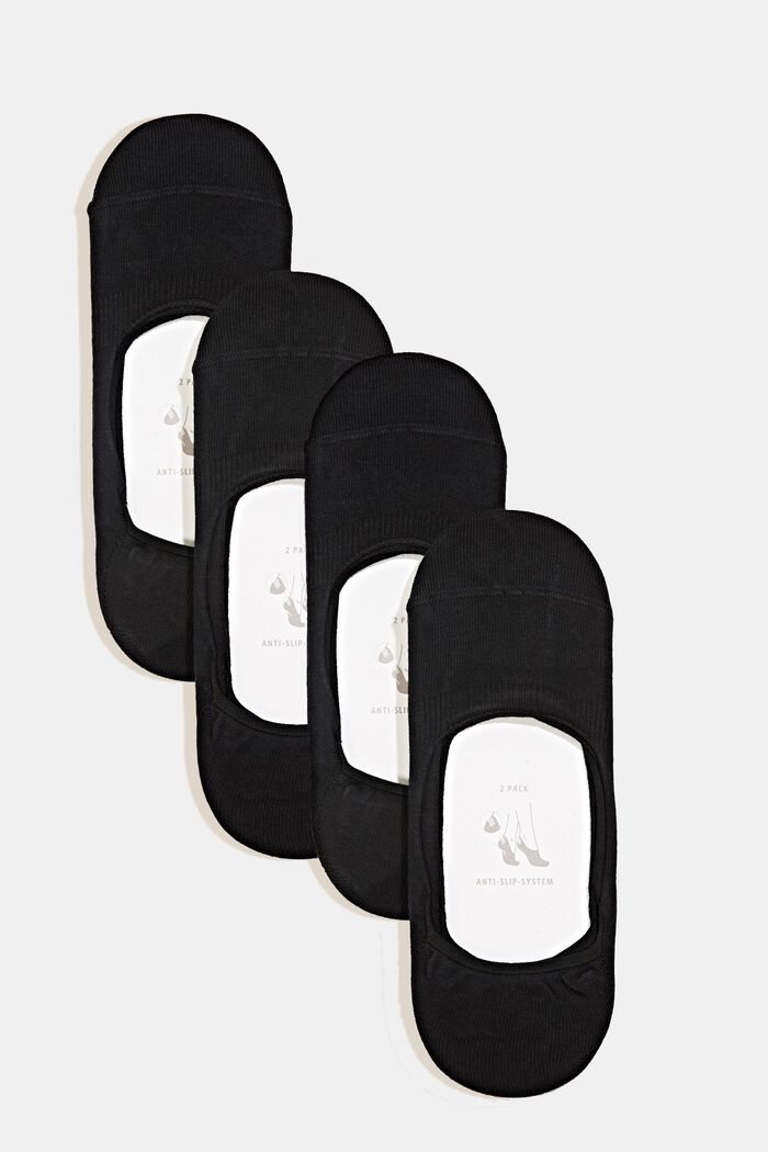 4er-Pack Füßlinge mit Anti-Slip-System, BLACK, detail image number 0