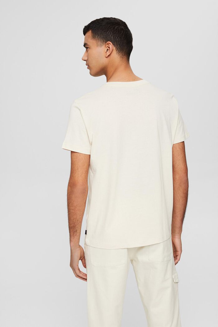 Jersey-T-Shirt mit Print, 100% Bio-Baumwolle, CREAM BEIGE, detail image number 3