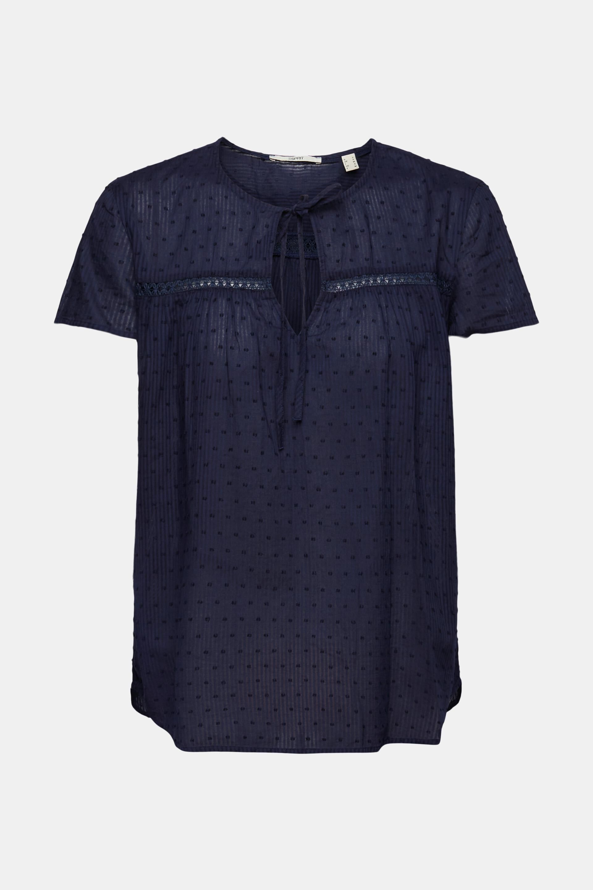 Dobby-Bluse mit Bindedetail in unserem Shop - ESPRIT Online