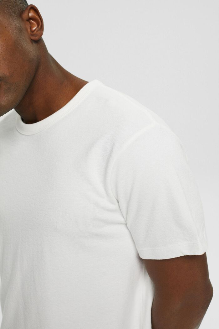 T-Shirt aus Strukturjersey, OFF WHITE, detail image number 2
