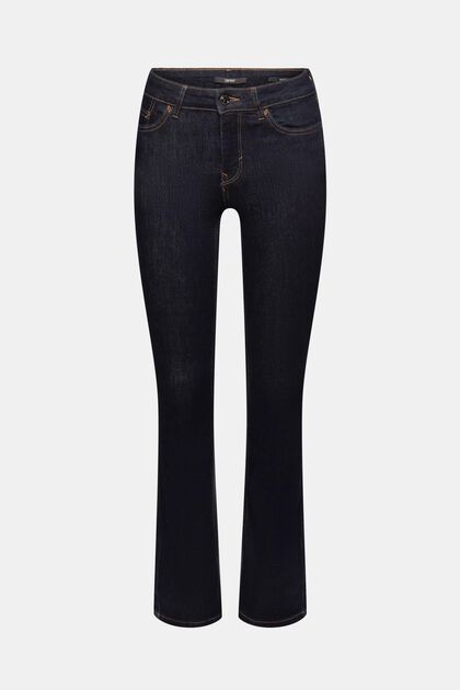 Bootcut Jeans in Skinny-Passform, BLUE DARK WASHED, overview