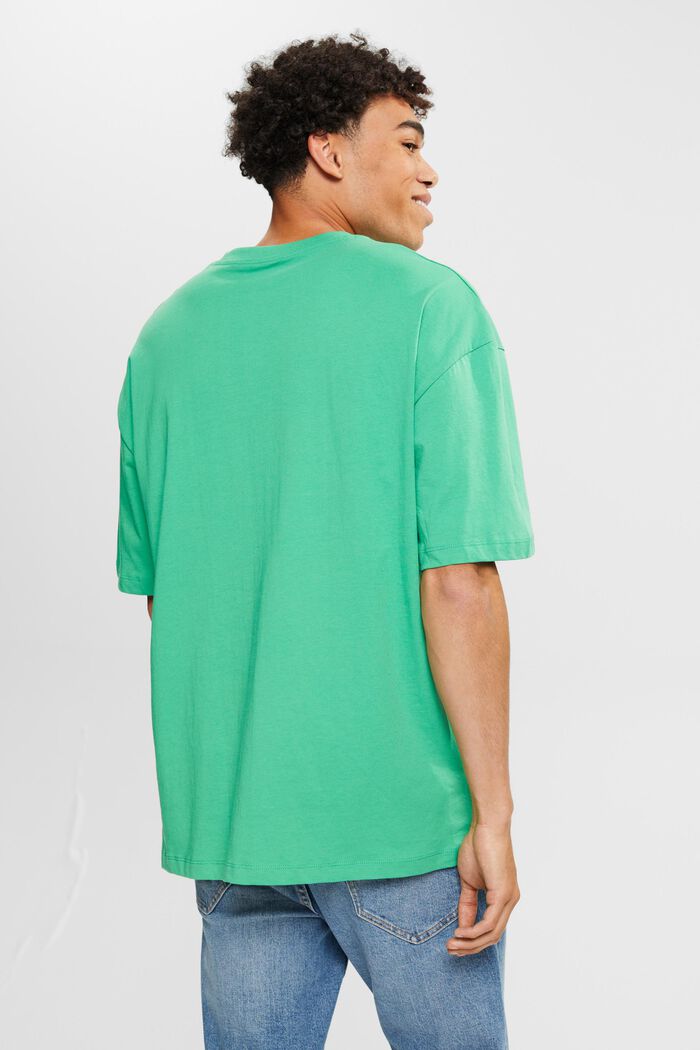 Jersey-T-Shirt mit großem Aufnäher, GREEN, detail image number 3