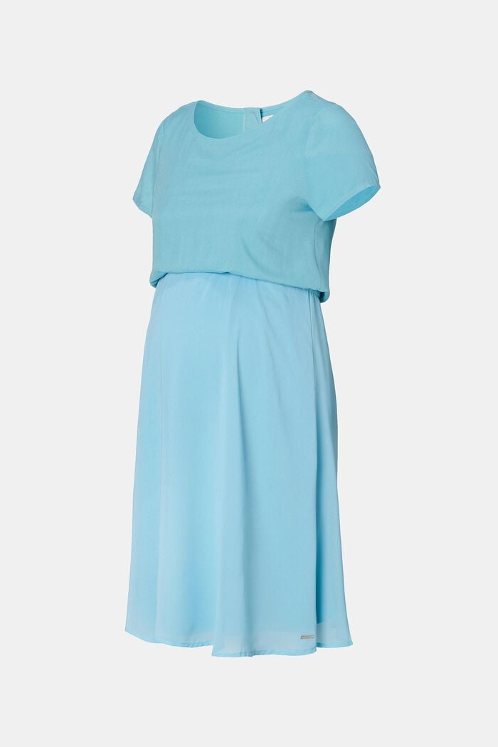 Recycelt: Kleid im Layering-Look, BLUE GREY, detail image number 5
