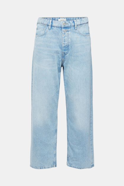 Locker geschnittene Jeans aus nachhaltiger Baumwolle, BLUE BLEACHED, overview