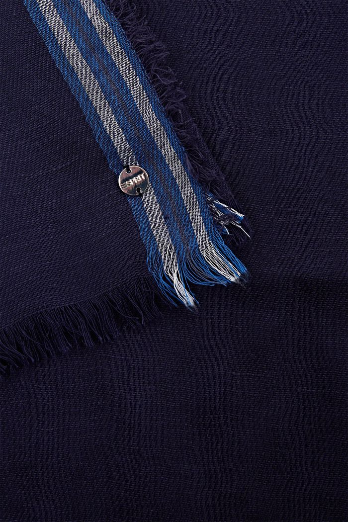 Twill-Schal, DARK BLUE, detail image number 1