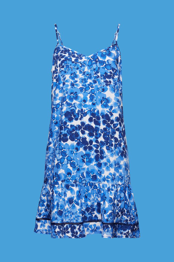 Mini-Strandkleid mit Trägern, LENZING™ ECOVERO™, BLUE, detail image number 5