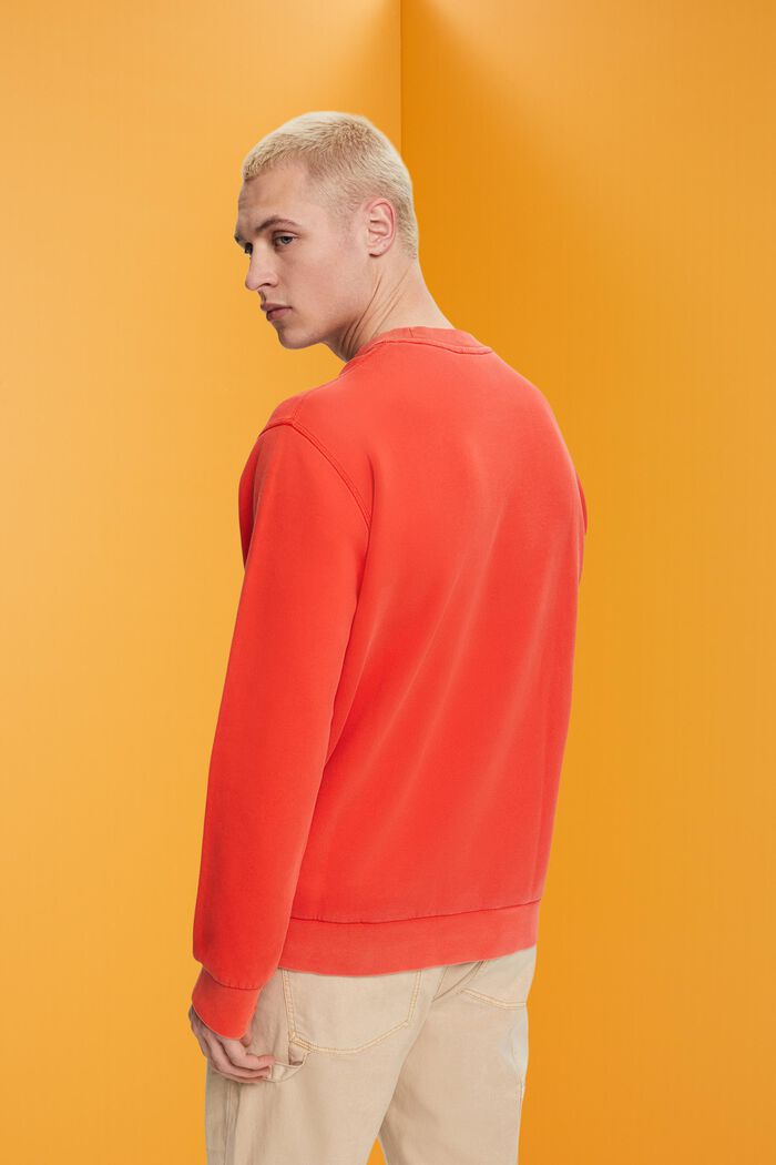Unifarbenes Sweatshirt im Regular Fit, RED, detail image number 3