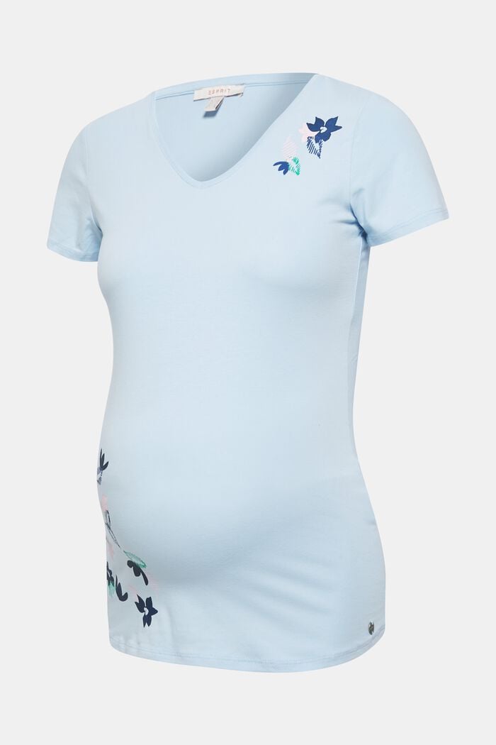 T-Shirt mit Print und Stretch-Komfort, LIGHT BLUE, detail image number 0