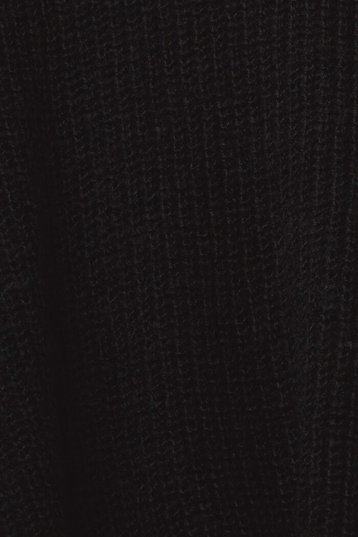 Pullover mit V-Ausschnitt, Wollmix, BLACK, detail image number 5