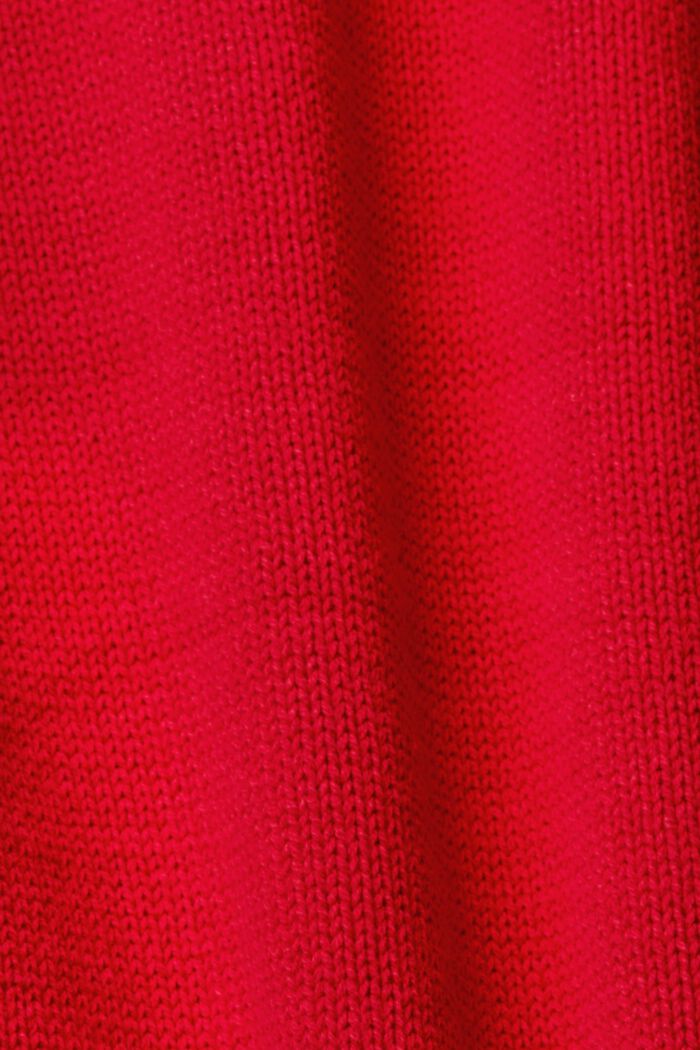 Strickkleid mit Turtleneck-Kragen, DARK RED, detail image number 4