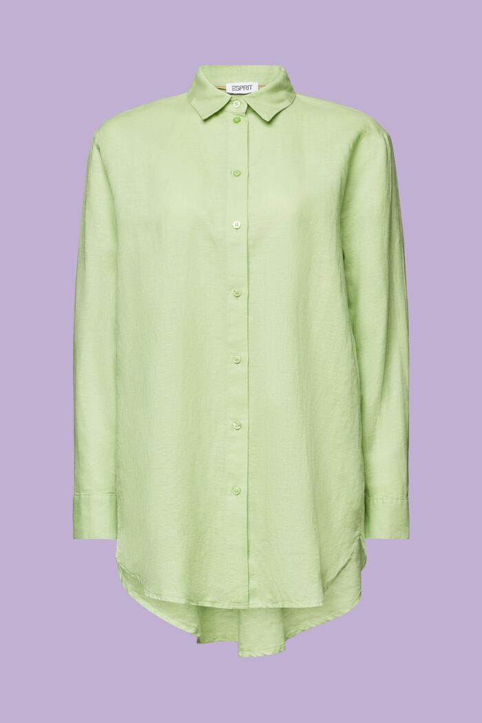 Hemd aus Baumwolle-Leinen-Mix, LIGHT GREEN, detail image number 5