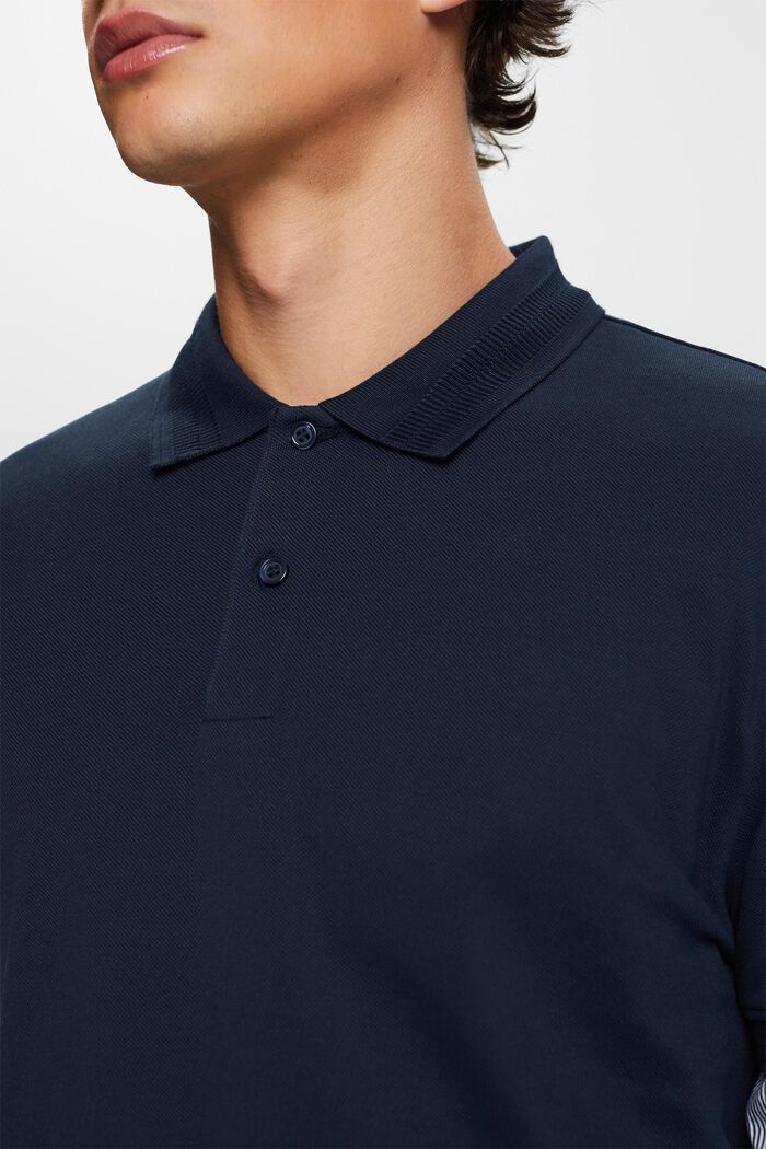 Piqué-Poloshirt aus Pima-Baumwolle, NAVY, detail image number 1