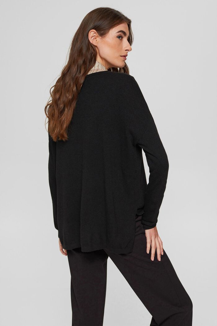 Oversize-Pullover mit Kaschmir-Woll-Blend, BLACK, detail image number 3