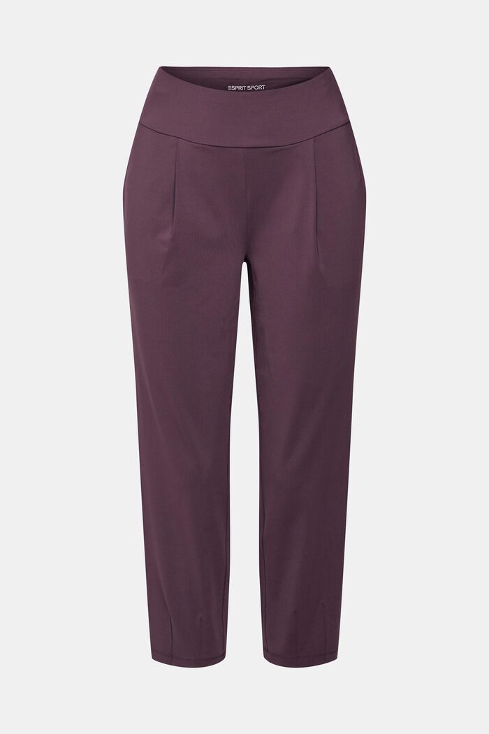 Gecroppte Jersey-Jogger-Pants mit E-DRY-Finish, AUBERGINE, detail image number 6