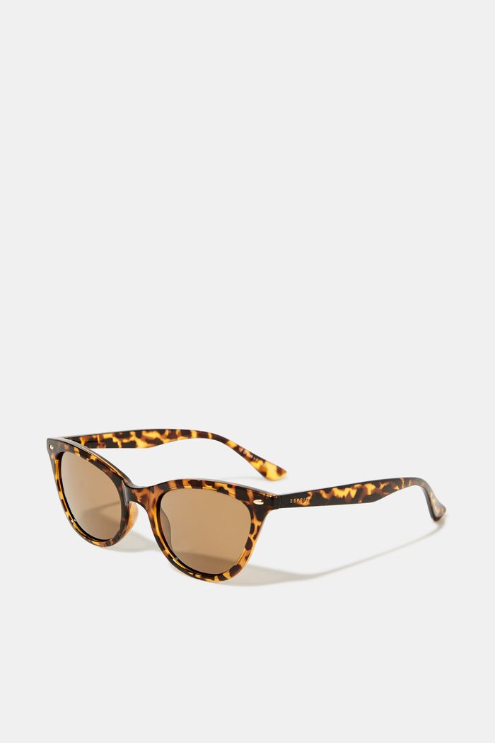 Sonnenbrille mit schmaler Cat Eye-Form, HAVANNA, detail image number 0