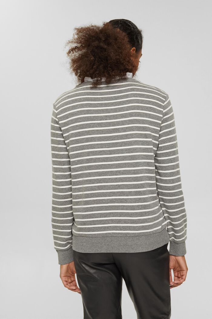 Sweatshirt im Lagenlook, Organic Cotton, GUNMETAL, detail image number 3