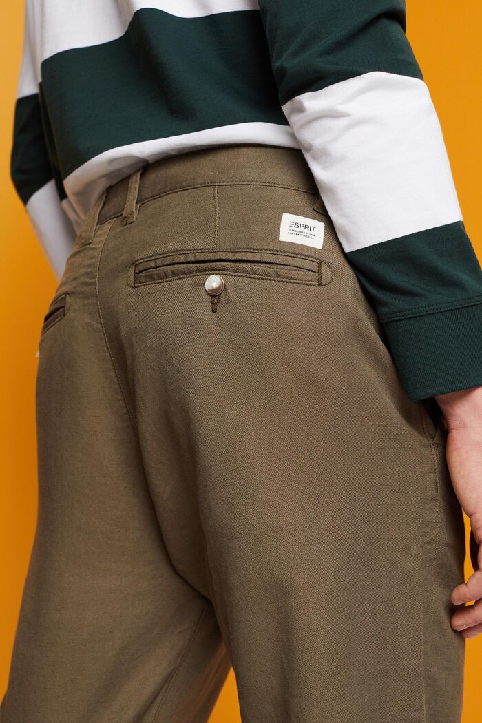 Shorts im Chino-Stil, DUSTY GREEN, detail image number 4