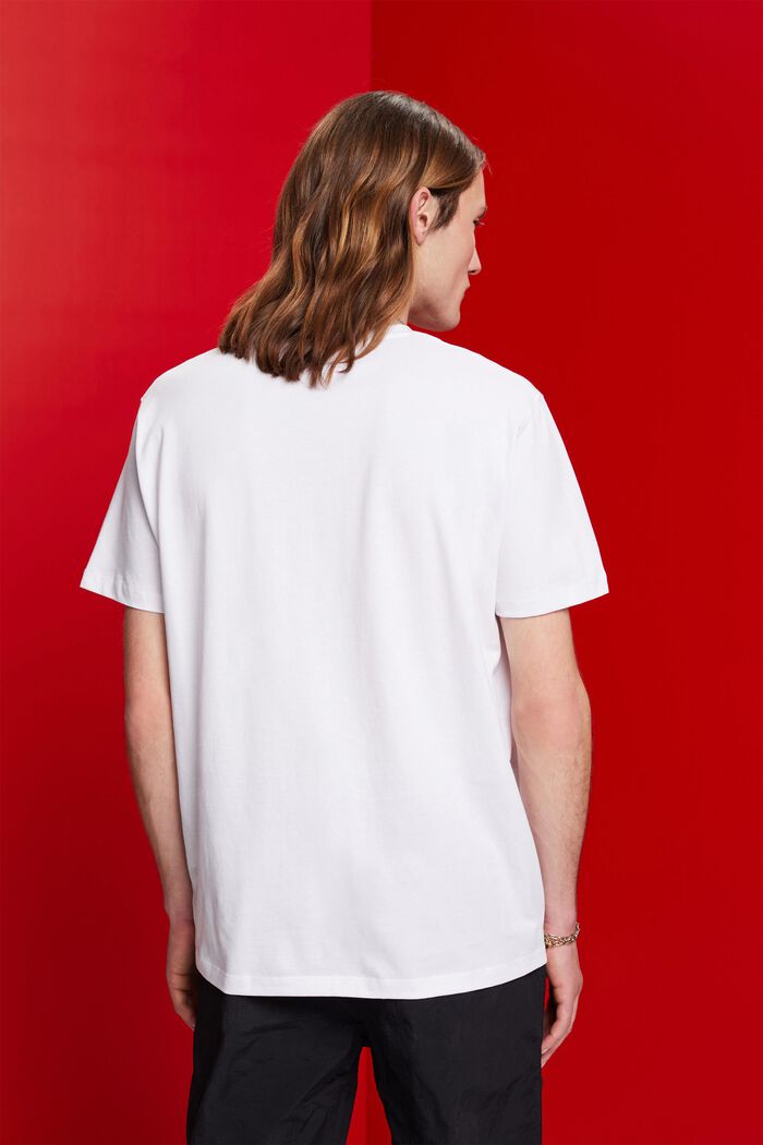 Baumwoll-T-Shirt mit Print, WHITE, detail image number 3