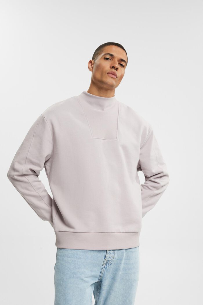 Sweatshirt mit Stehkragen, LAVENDER, detail image number 0