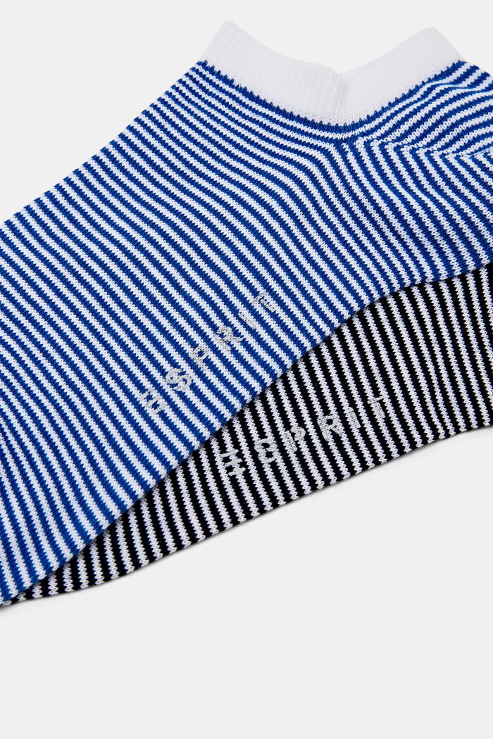 2er-Set Knöchelhohe Socken im Streifendesign, BLUE/BLACK, detail image number 2