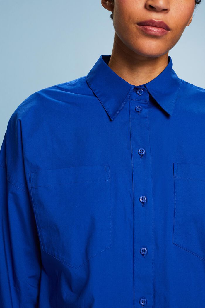 Hemd aus Baumwollpopeline, BRIGHT BLUE, detail image number 3