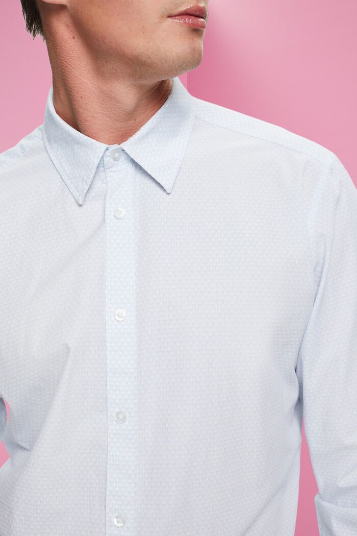 Schmal geschnittenes Hemd mit Allover-Dessin, WHITE, detail image number 2