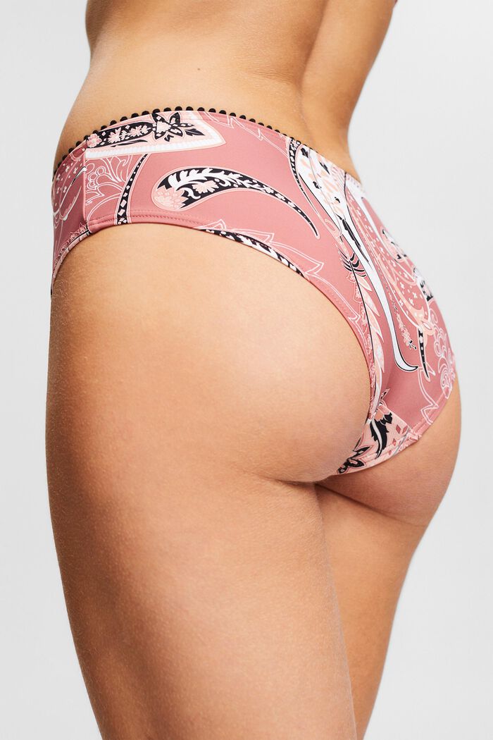 Recycelt: Bikini-Shorts mit Paisley-Print, BLUSH, detail image number 4