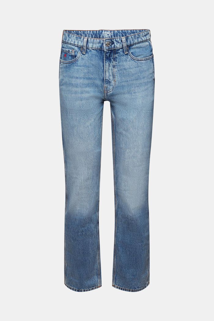 Gerade Carpenter Jeans mit mittelhohem Bund, BLUE BLEACHED, detail image number 7