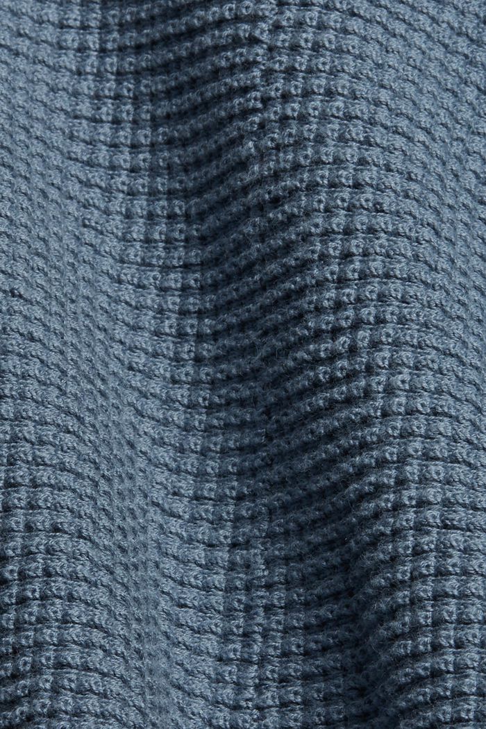 Struktur-Cardigan aus Bio-Baumwoll-Mix, GREY BLUE, detail image number 4