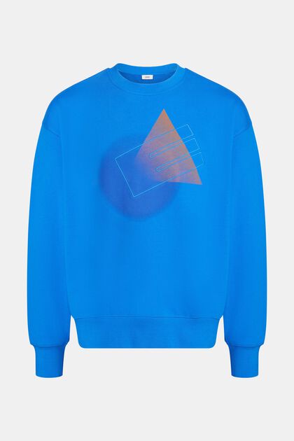 Yagi Archive Sweatshirt mit Grafik-Print, BRIGHT BLUE, overview
