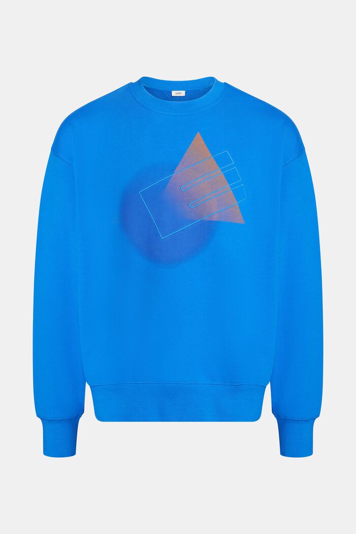 Yagi Archive Sweatshirt mit Grafik-Print, BRIGHT BLUE, detail image number 4