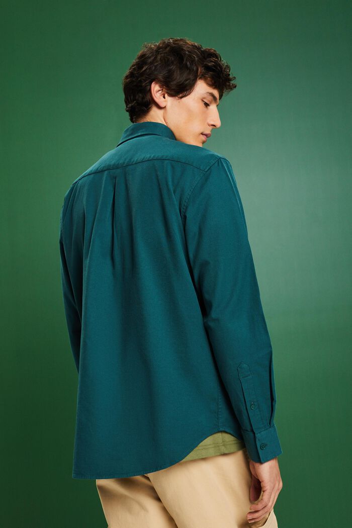 Twill-Hemd in normaler Passform, EMERALD GREEN, detail image number 2