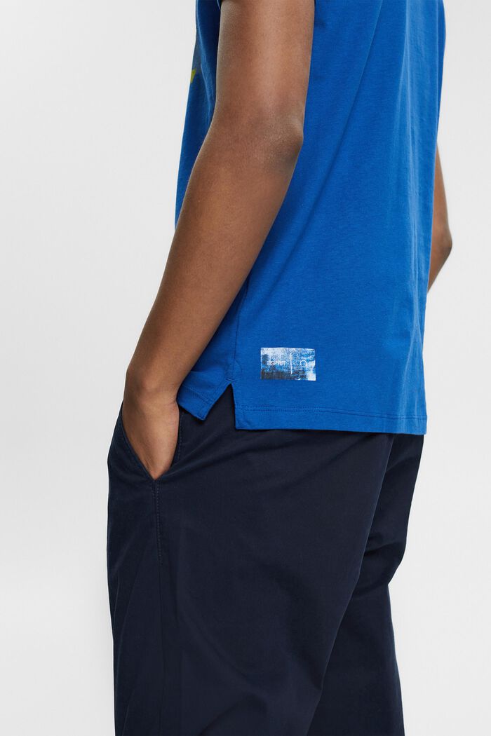 Jersey-Shirt aus 100% Baumwolle, BRIGHT BLUE, detail image number 5