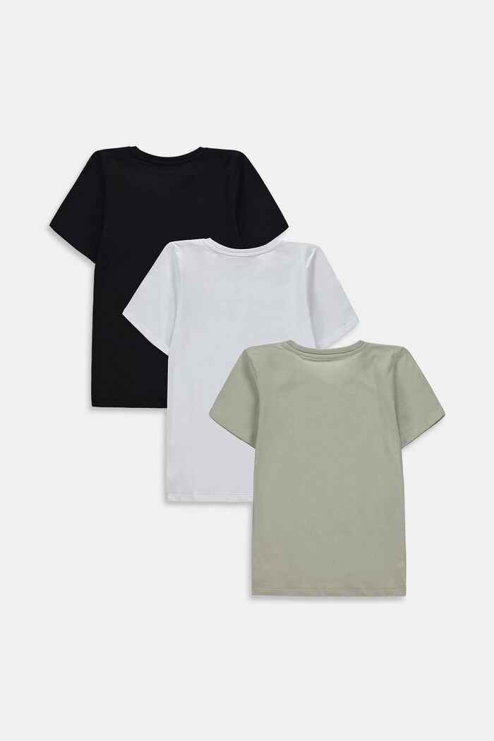 3er-Pack T-Shirts aus reiner Baumwolle, GREEN, detail image number 1