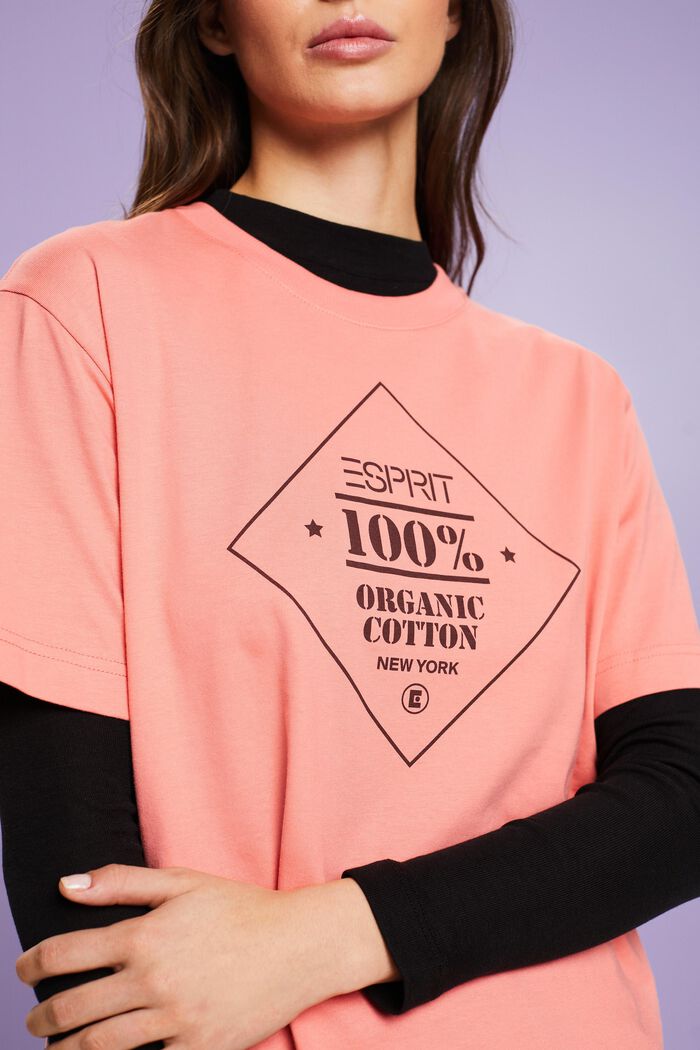 T-Shirt aus Bio-Baumwolle mit Print, PINK, detail image number 3