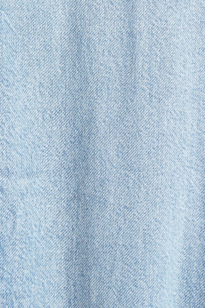 Aus TENCEL™: Kurze Bluse in Denimoptik, BLUE BLEACHED, detail image number 4