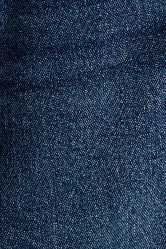 Gerade, konische Jeans mit mittelhohem Bund, BLUE DARK WASHED, detail image number 5